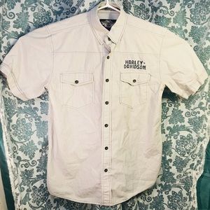 🐢 Harley Davidson Men’s L Button Up Shirt